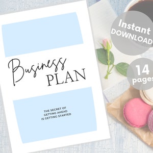 Business Plan Template PDF, Printable Business Plan, Small Business Plan