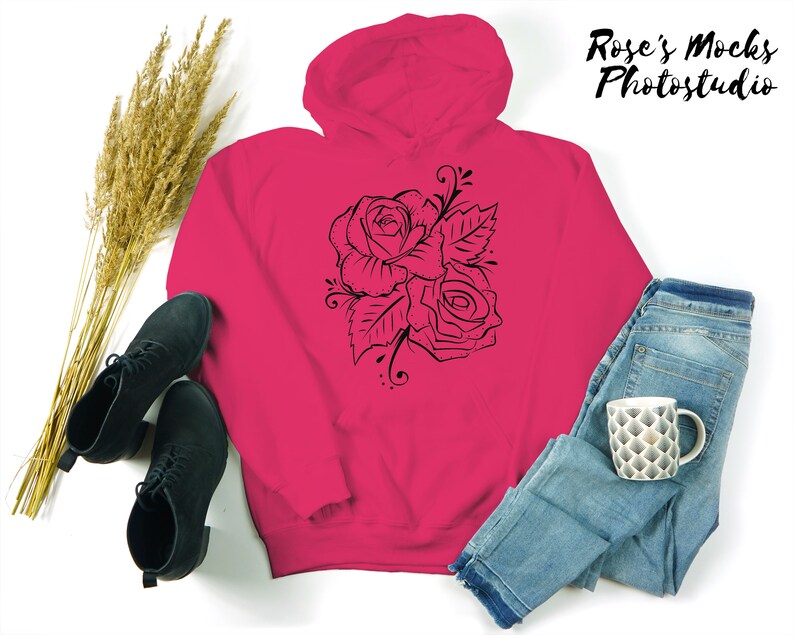 Download Gildan 18500 Mockup Heliconia Fall Mockup Hoodie Hooded | Etsy