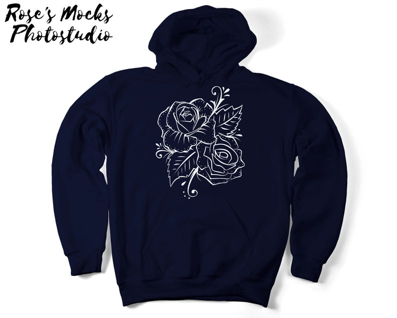 Download Gildan 18500 Mockup Navy Hoodie Mock Up Hooded Sweatshirt ...