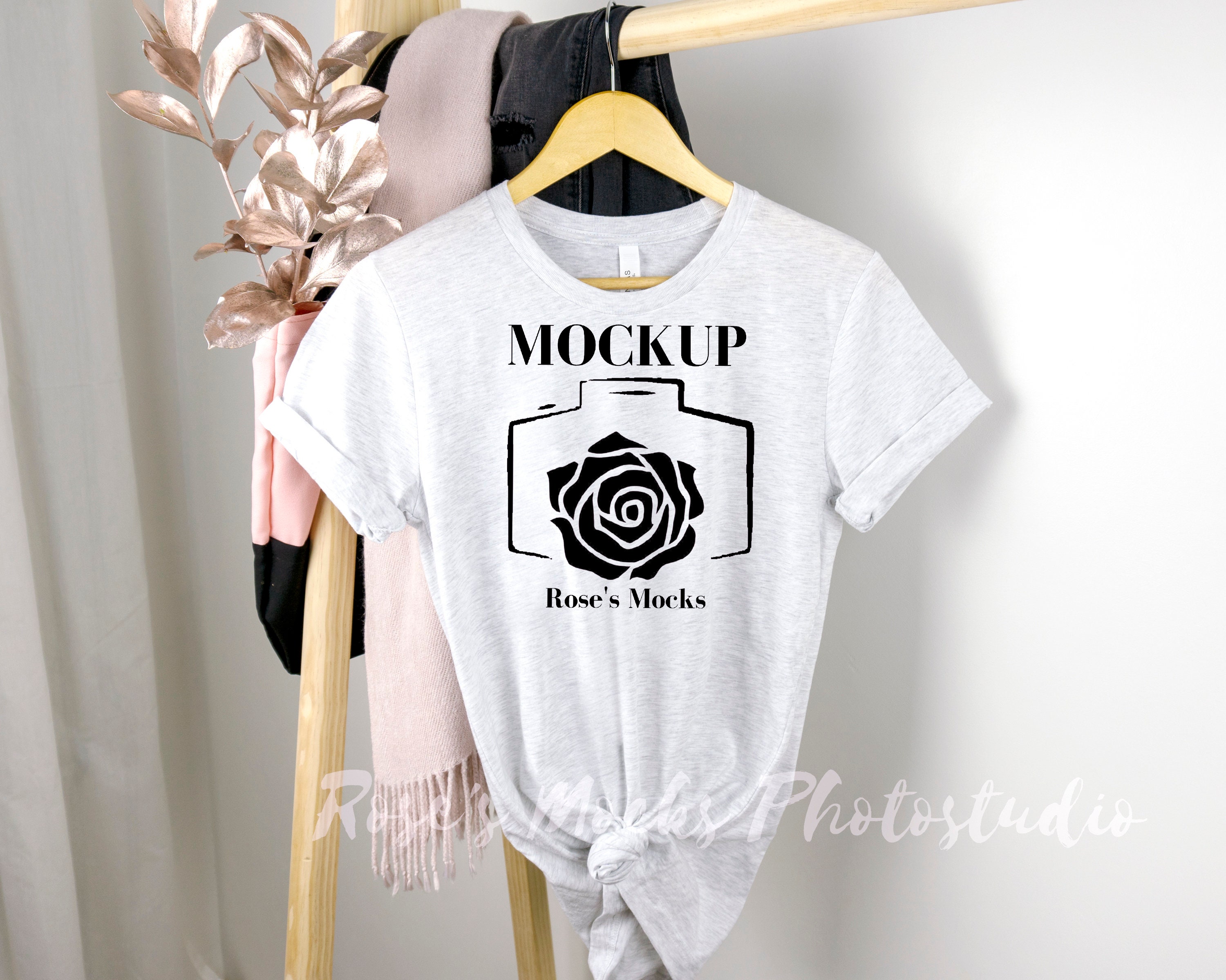 Download Bella Canvas 3001 Mockup Ash Bella Canvas Mock Up Etsy