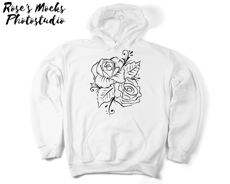 Download Gildan 18500 Mockup White Hoodie Mock Up Hooded Sweatshirt ...