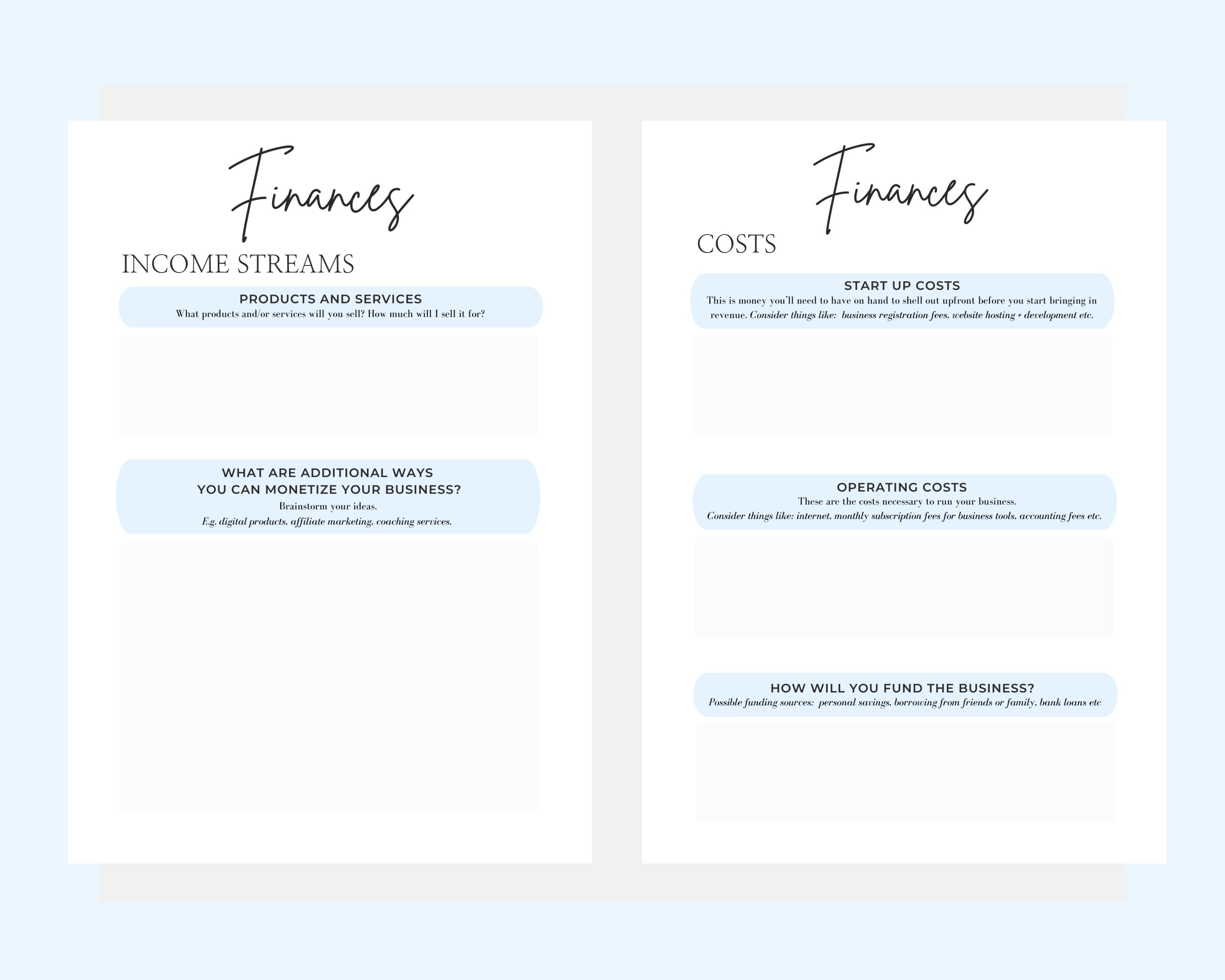 Business Plan Template PDF Printable Business Plan Small - Etsy