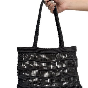 Macrame Tote - Black