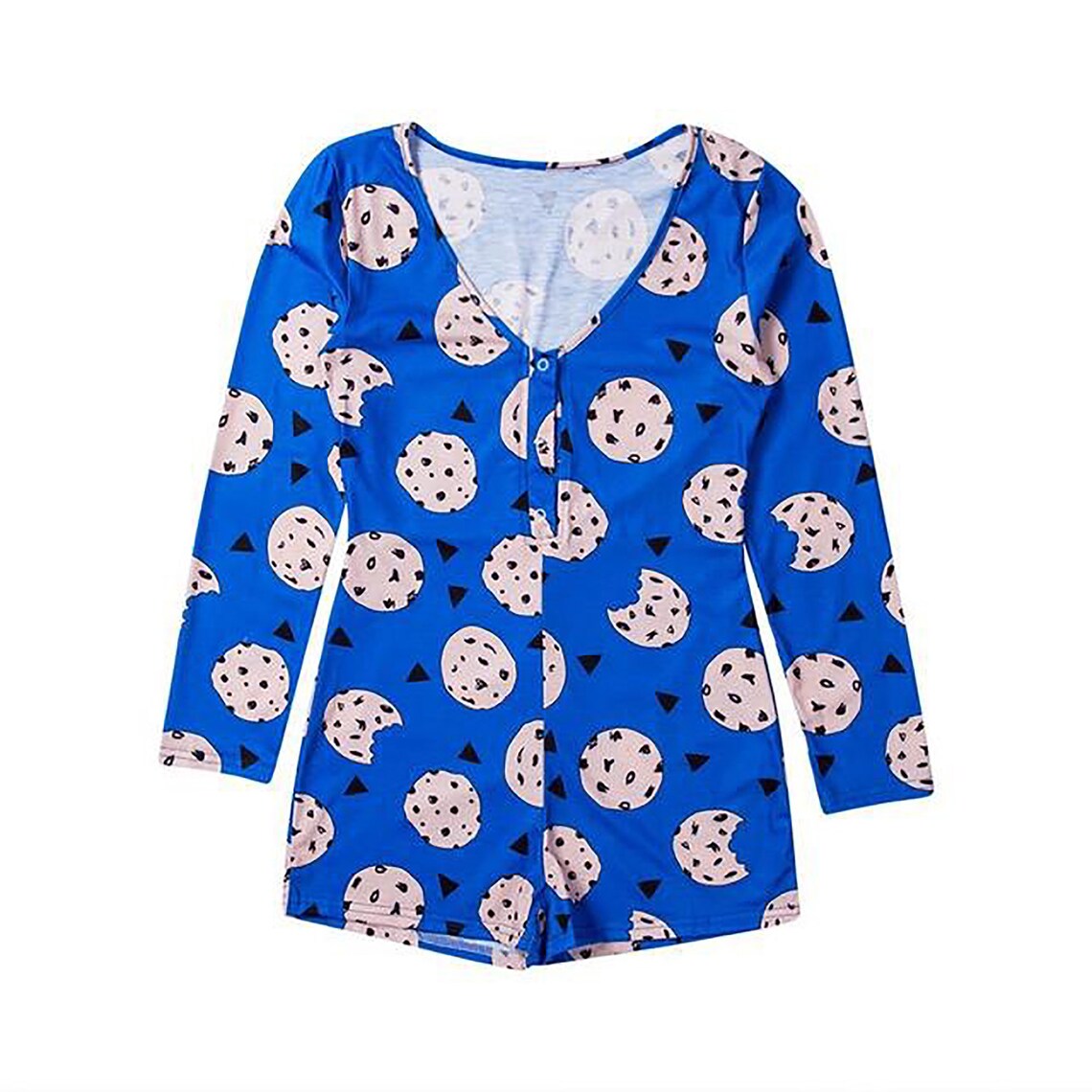 Cookie Print Pyjama Pajama Romper Onesie Bodysuit Etsy Nederland