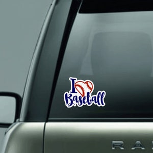 2 Color I Heart Sports Vinyl Decals
