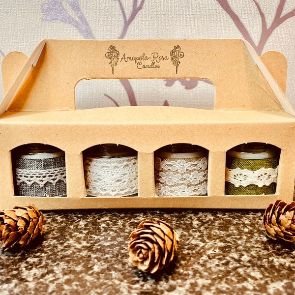 Soy wax candle gift set, boxed gift set