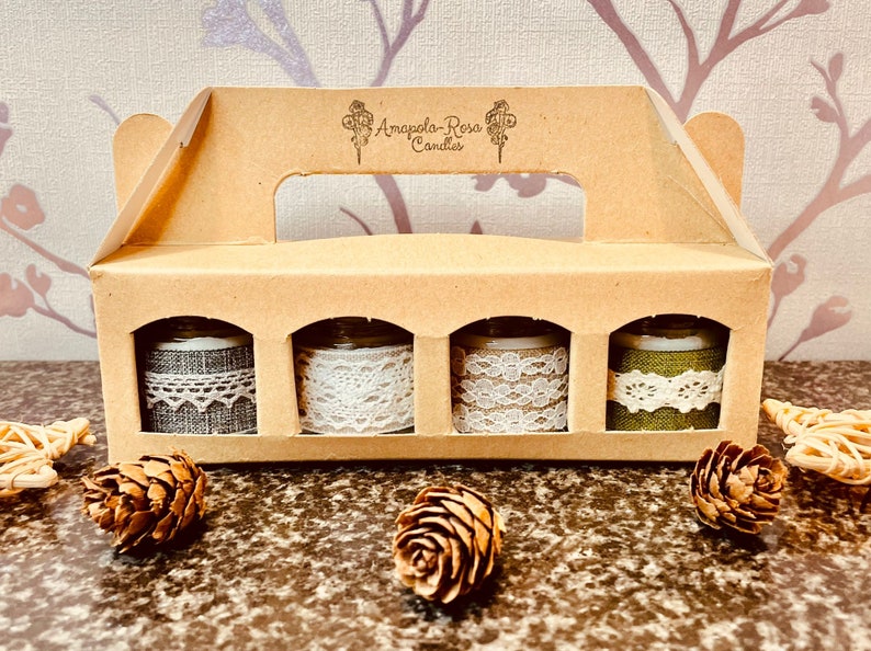 Soy wax candle gift set, boxed gift set image 1