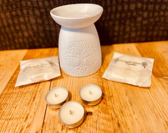 Soy Wax Burner Gift Set, wax burner starter set