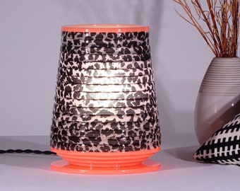 Epoxy and fabric small leopard lamp