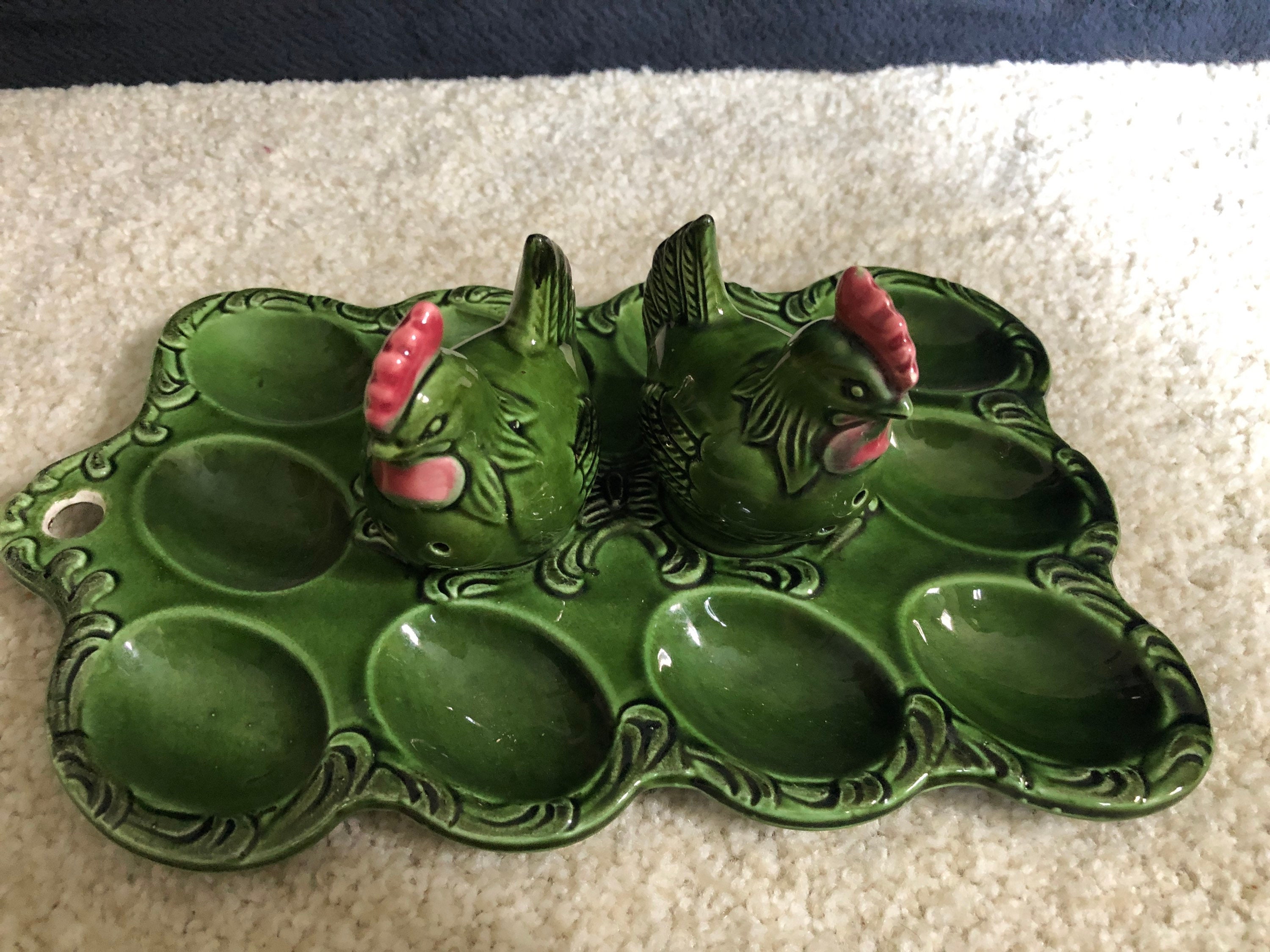 Egg holder dish plate made in Japan Etsy