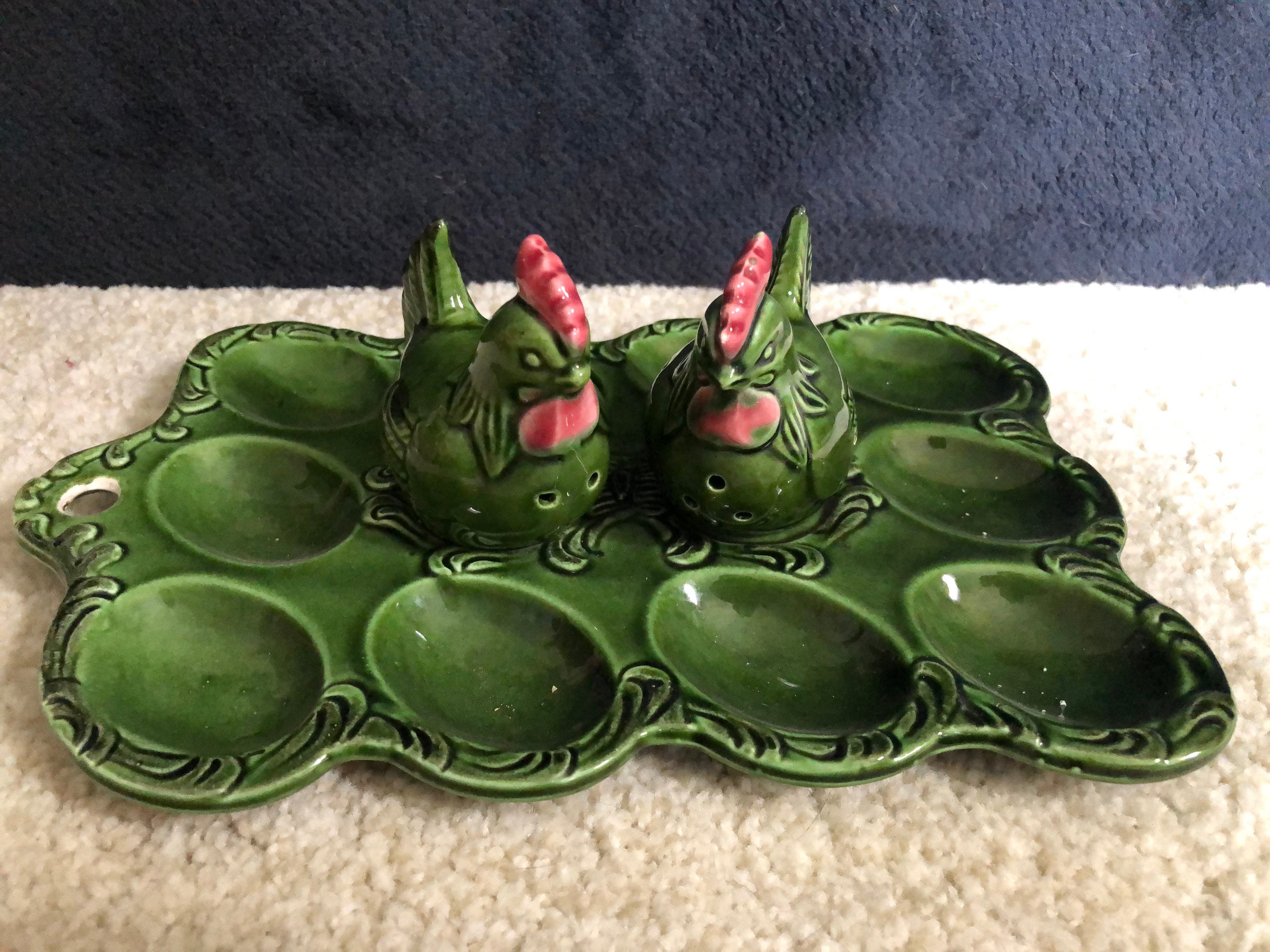 Egg holder dish plate made in Japan Etsy