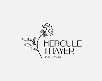 Floral Company Logo Design: Premade Rose Bouquet Logo