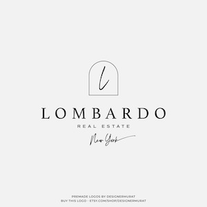 Design de logotipo imobiliário de monograma moderno pré-fabricado, logotipo de iniciais de letras de nome de empresa minimalista personalizado, logotipo de moldura de janela profissional
