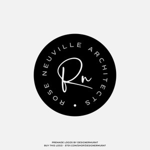 Design de logotipo com iniciais de letras de nome de arquiteto moderno pré-fabricado, logotipo de monograma de beleza feminina personalizado, logotipo de empresa imobiliária minimalista