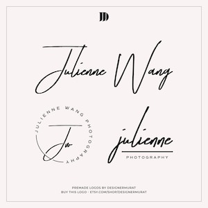 Premade Photography Logo Design: Minimalist Business Branding Kit