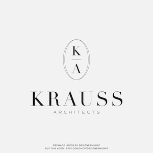 Design de logotipo de monograma de arquiteto minimalista pré-fabricado, logotipo de iniciais de letras de nome personalizado, logotipo profissional moderno, criador de logotipo de agência imobiliária