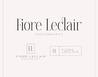 Premade Photography Logo Design: Minimalist Business Branding Kit