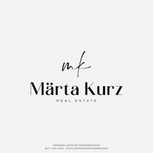 Design de logotipo de monograma de script minimalista pré-fabricado, logotipo de letra de iniciais de nome, logotipo de empresa moderno, logotipo de assinatura manuscrita profissional