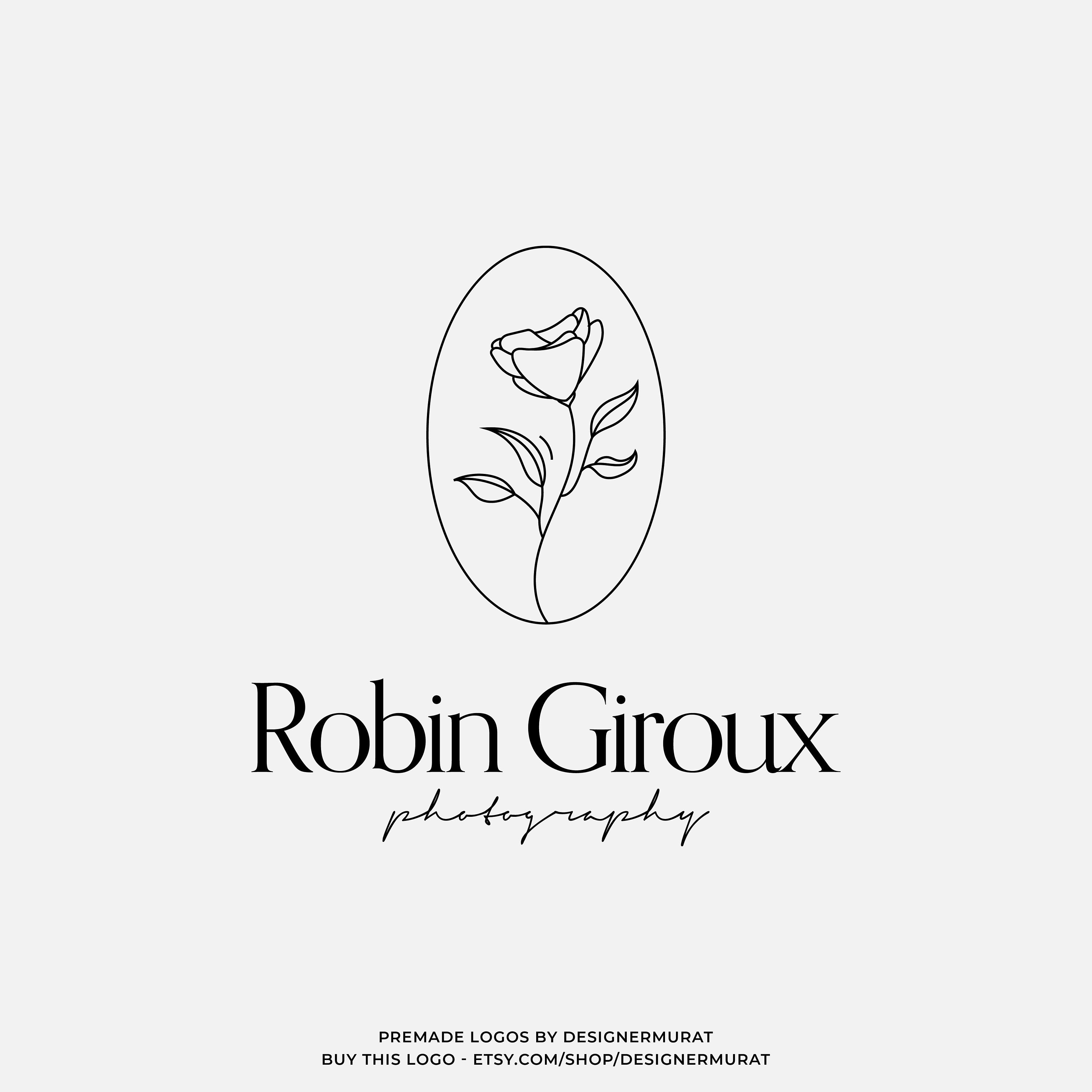 Feminine Rose Logo Design: Elegant Florist Company Template