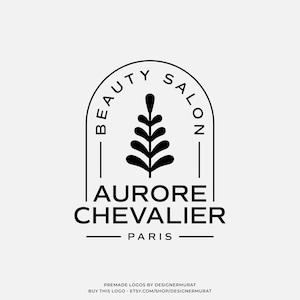 Floral Beauty Logo Design: Premade Boutique Logo (Digital Files)