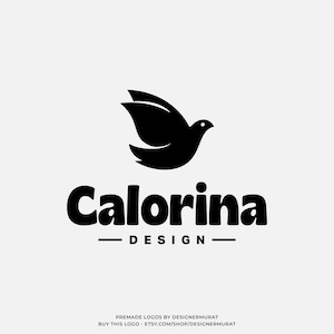 Modern Dove Logo Design: Minimalist Bird Silhouette (Premade)