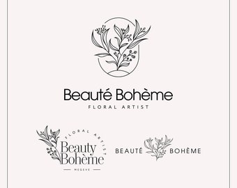 Floral Logo Design: Boho Branding Kit
