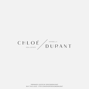 Può includere: Design di logo in bianco e nero per un'agenzia immobiliare chiamata "Chloe/Durant Marbella Real Estate".
