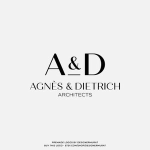 Design de logotipo de monograma de corretor de imóveis profissional pré-fabricado, logotipo de imóveis minimalista, logotipo de iniciais de letras de nome da empresa, logotipo de boutique feminina