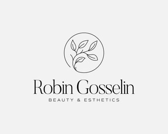 Minimalist Floral Logo Design: Premade Leaf Business Logo