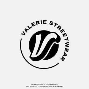Design de logotipo de monograma de círculo pré-fabricado, logotipo de marca d'água de moda streetwear personalizado, logotipo de marca de letra, logotipo de carimbo de iniciais, marca de logotipo moderno em negrito