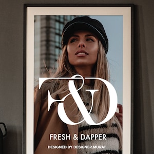 Design de logotipo personalizado de luxo minimalista para negócios, logotipo de monograma de empresa de roupas modernas, logotipo de boutique de beleza de moda feminina profissional