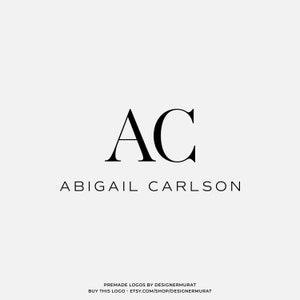 Modelo de design de logotipo comercial de monograma pré-fabricado, criador de logotipo de empresa minimalista, designer de logotipo com iniciais personalizadas, design de logotipo com marca de letra