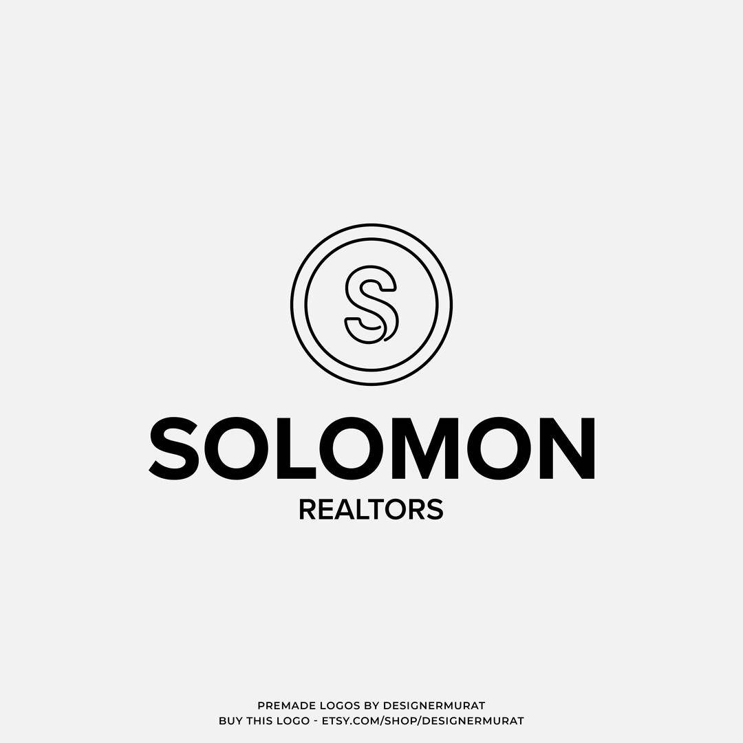 Modern Realtor Monogram Logo: Minimalist Real Estate Initial Design - Etsy
