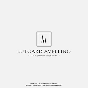Logotipo profissional pré-fabricado do designer de interiores do monograma, logotipo personalizado das iniciais da letra do nome do corretor de imóveis, logotipo minimalista da empresa imobiliária de luxo