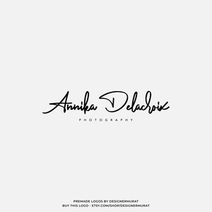 Vorgefertigtes feminines handgeschriebenes Logo Design Template, Script Photographer Logo, Text Logo, Luxus Elegantes Logo, Beauty Salon Logo, Fashion Logo