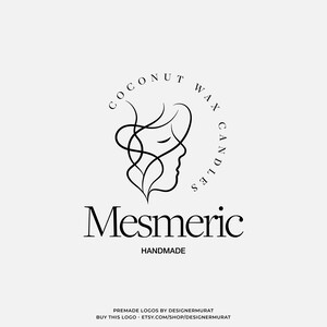 Premade Feminine Candle Business Logo Design Template, Flame Logo, Woman Logo, Elegant Logo, Beauty Salon Logo,  Minimalist Logo Maker