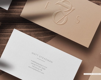 Custom Minimal Luxury Business Card Design with QR Code, Modern Business Cards, Boho Business Card Template, Printable Feminine Card Design