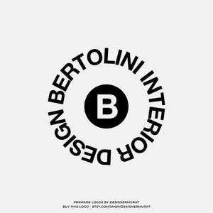 Design de logotipo de círculo de arquiteto profissional pré-fabricado, logotipo de selo de monograma personalizado, logotipo minimalista de iniciais de letras de nome de empresa de corretor de imóveis