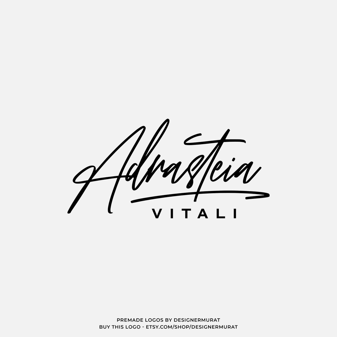 Premade Script Text Logo: Modern Business Branding - Etsy