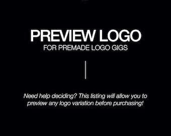 Preview Logo Add-On for Premade Logo Gigs / 1 Variation Only
