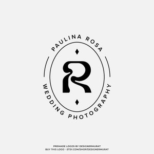 Modelo de design de logotipo de fotografia circular pré-fabricado, logotipo de carimbo de fotógrafo personalizado, logotipo tipo monograma, logotipo de letra de marca d'água profissional