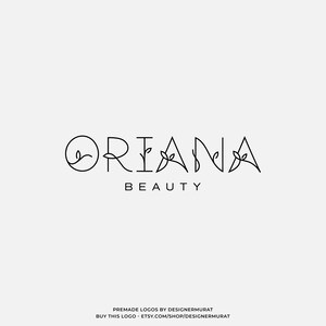 Minimalist Floral Logo Design: Premade Boutique Business Logo