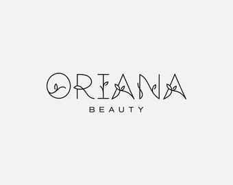 Minimalist Floral Logo Design: Premade Boutique Business Logo