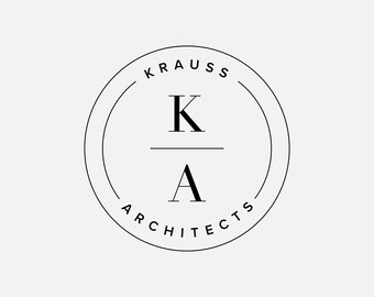 Premade Circle Initials Logo Design: Real Estate, Architect (Digital Files)