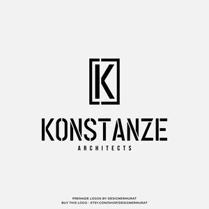 Design de logotipo com iniciais de letras minimalistas pré-fabricadas, logotipo de monograma personalizado, logotipo de fonte de estêncil, logotipo de corretor de imóveis, logotipo de empresa profissional