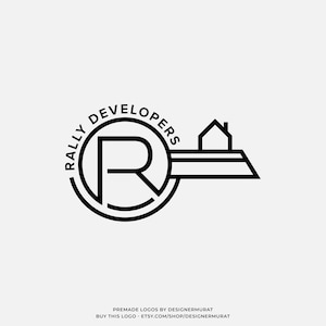 Modelo de design de logotipo de chave de casa moderna pré-fabricada, designer de logotipo de iniciais de casa, marca imobiliária, identidade de marca de construção de desenvolvedor de propriedade