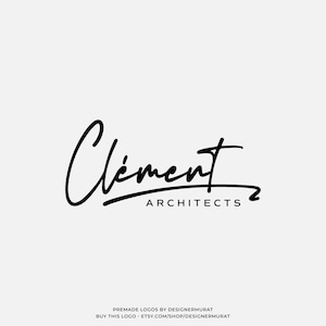 Minimalist Script Logo Design: Premade Feminine Signature