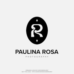 Modelo de design de logotipo de fotógrafo de monograma pré-fabricado, logotipo de empresa de fotografia personalizada, logotipo de tipografia minimalista, logotipo de empresa profissional