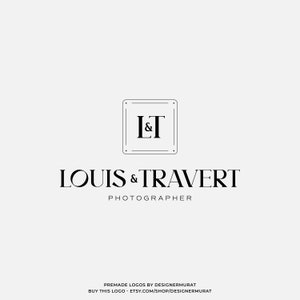 Design de logotipo de fotógrafo de monograma minimalista pré-fabricado, logotipo de iniciais de letras de nome moderno personalizado, logotipo de empresa profissional, logotipo feminino