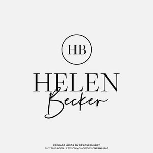 Design de logotipo manuscrito de monograma moderno pré-fabricado, negócio de fonte de script personalizado, logotipo de fotografia feminina, logotipo de iniciais de letras de nome de assinatura